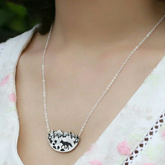 Rustic Fox Pendant Necklace - Picture 3 of 3